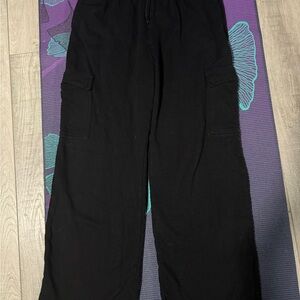 Black Cargo Sweats